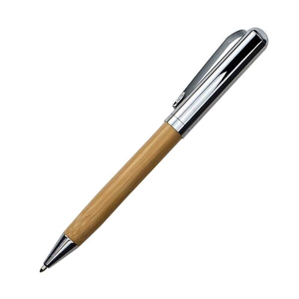 Chrome and Bamboo Metal Pens - Image 2