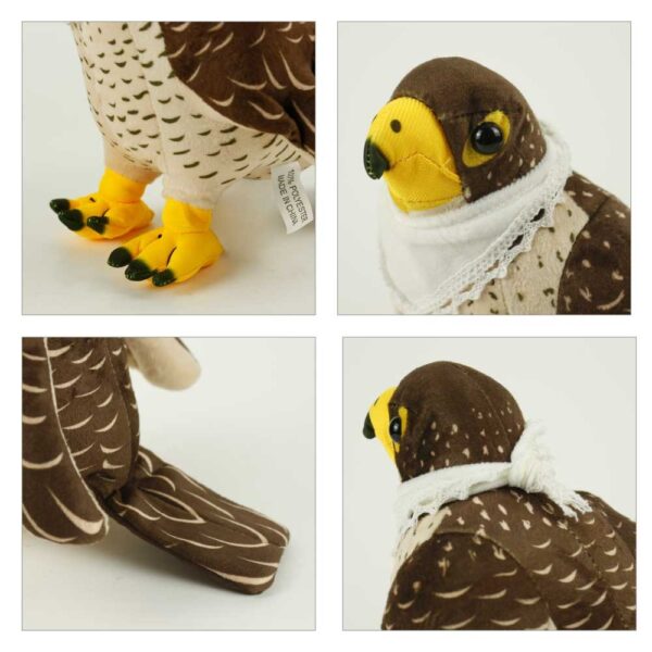 Falcon Plush Toys with White Scarf for Branding 22 cm - Image 3