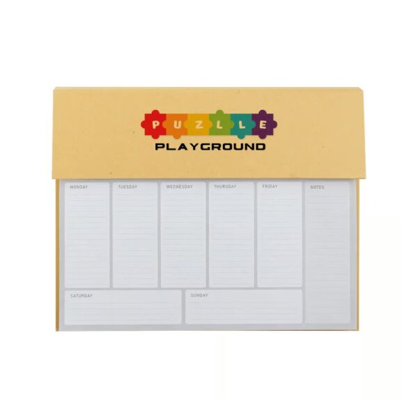 Eco-Friendly Weekly Planner Kit with Pen, Clip, Sticky Notes - Image 3