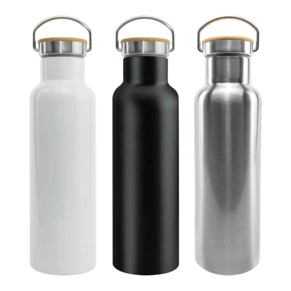 Stainless Steel Bamboo Flask - Image 2