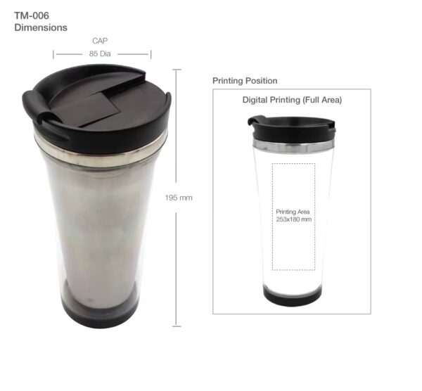 Travel Mugs in Insert Paper Design - Image 3