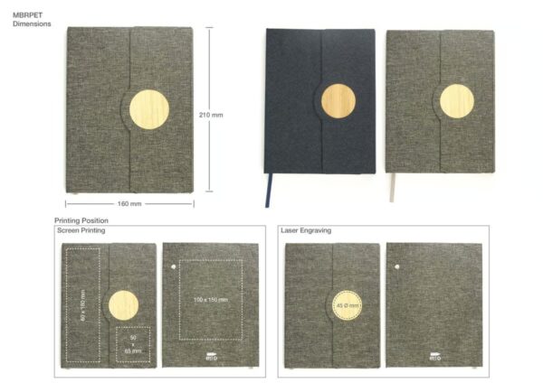 A5 RPET Notebooks with Bamboo & Magnetic Closure - Image 2