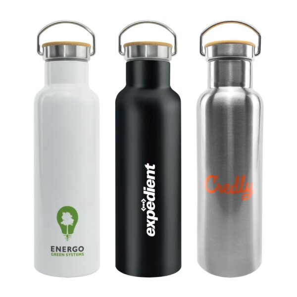 Stainless Steel Bamboo Flask - Image 3