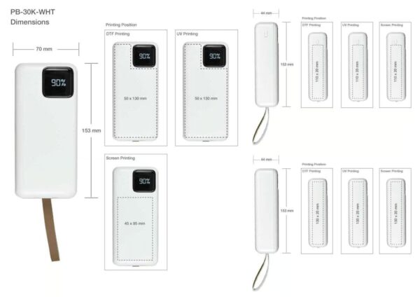 Fast Charging Powerbank 30,000 mAh with Flashlight - Image 6