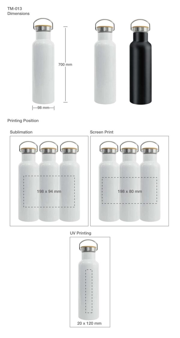 Stainless Steel Bamboo Flask - Image 5